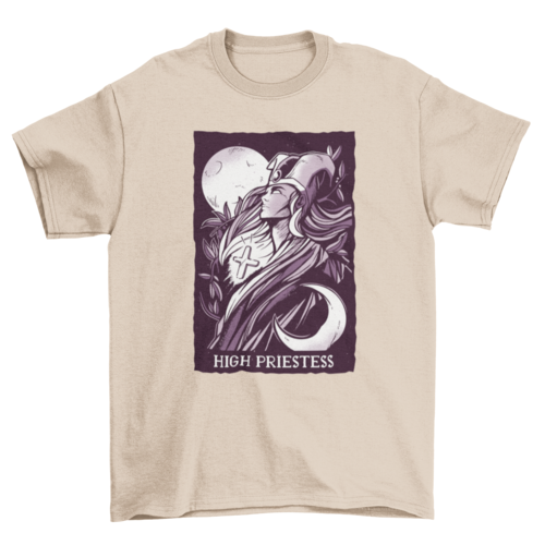 High priestess tarot t-shirt